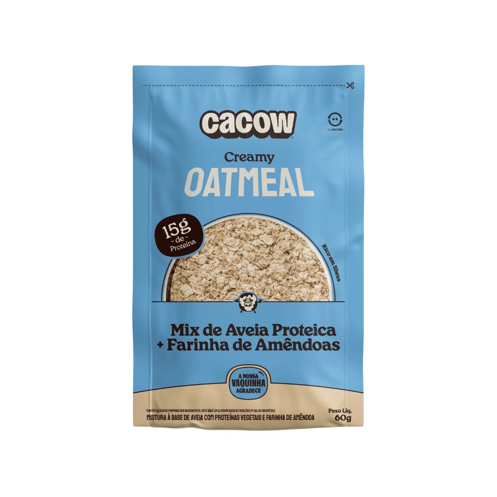 Aveia Proteica Oatmeal Creamy Sachê 60g Cacow