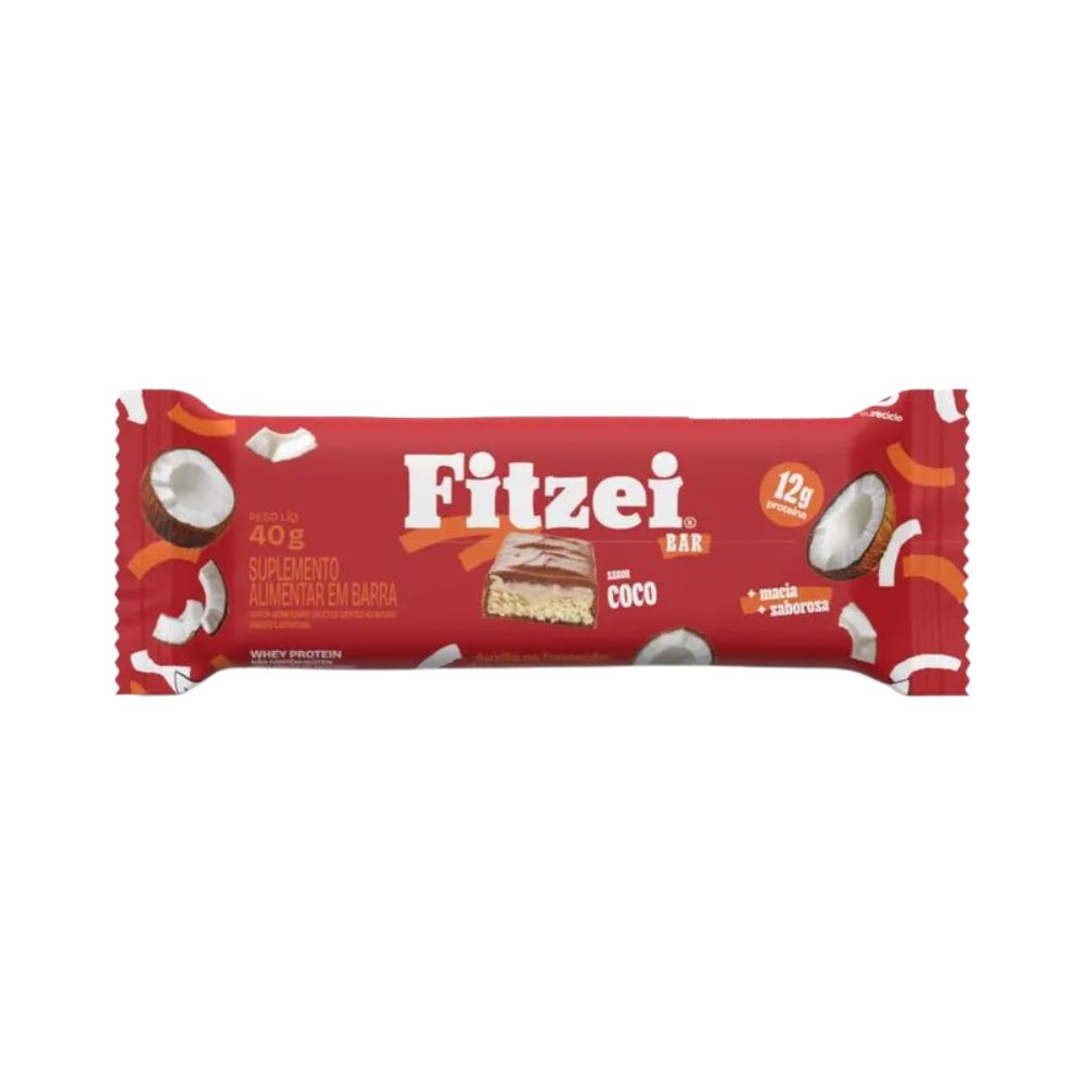 Barra de Proteína Sabor Coco 40g Fitzei