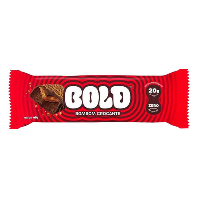 Barrinha Bold Bar Bold Bombom Crocante 60g Bold Nutrition