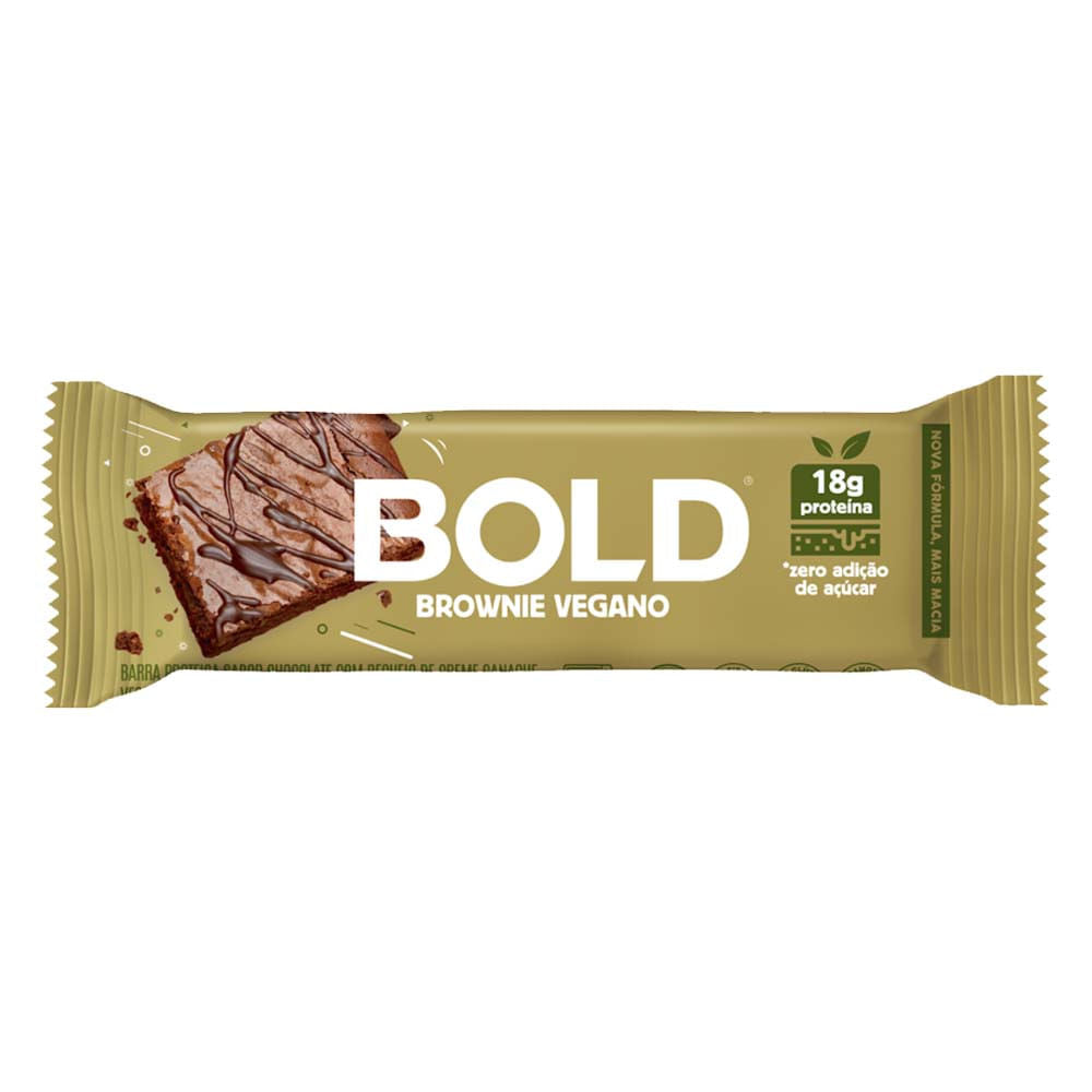 Barrinha Bold Bar Brownie Vegano 60g Bold Nutrition