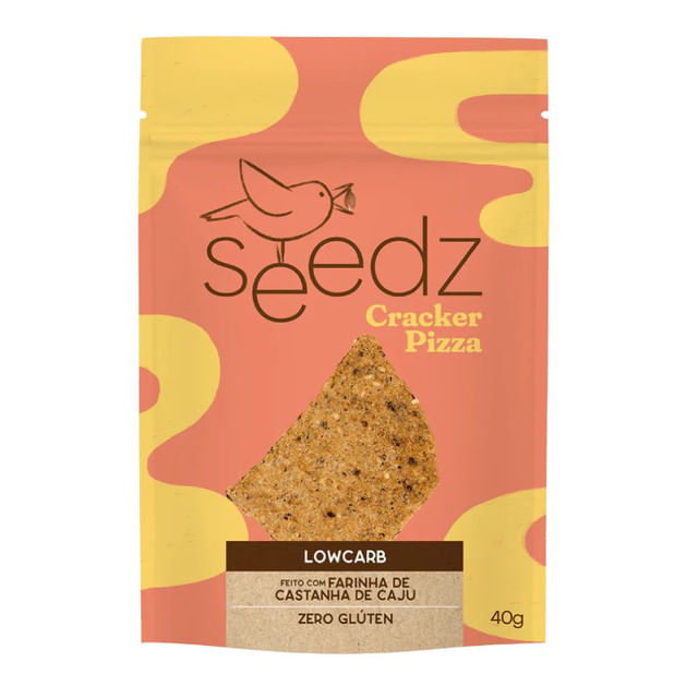 Biscoito Cracker Low Carb de Pizza 40g Seedz