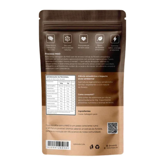 Cacau Selvagem Puro em Pó 100g MAD