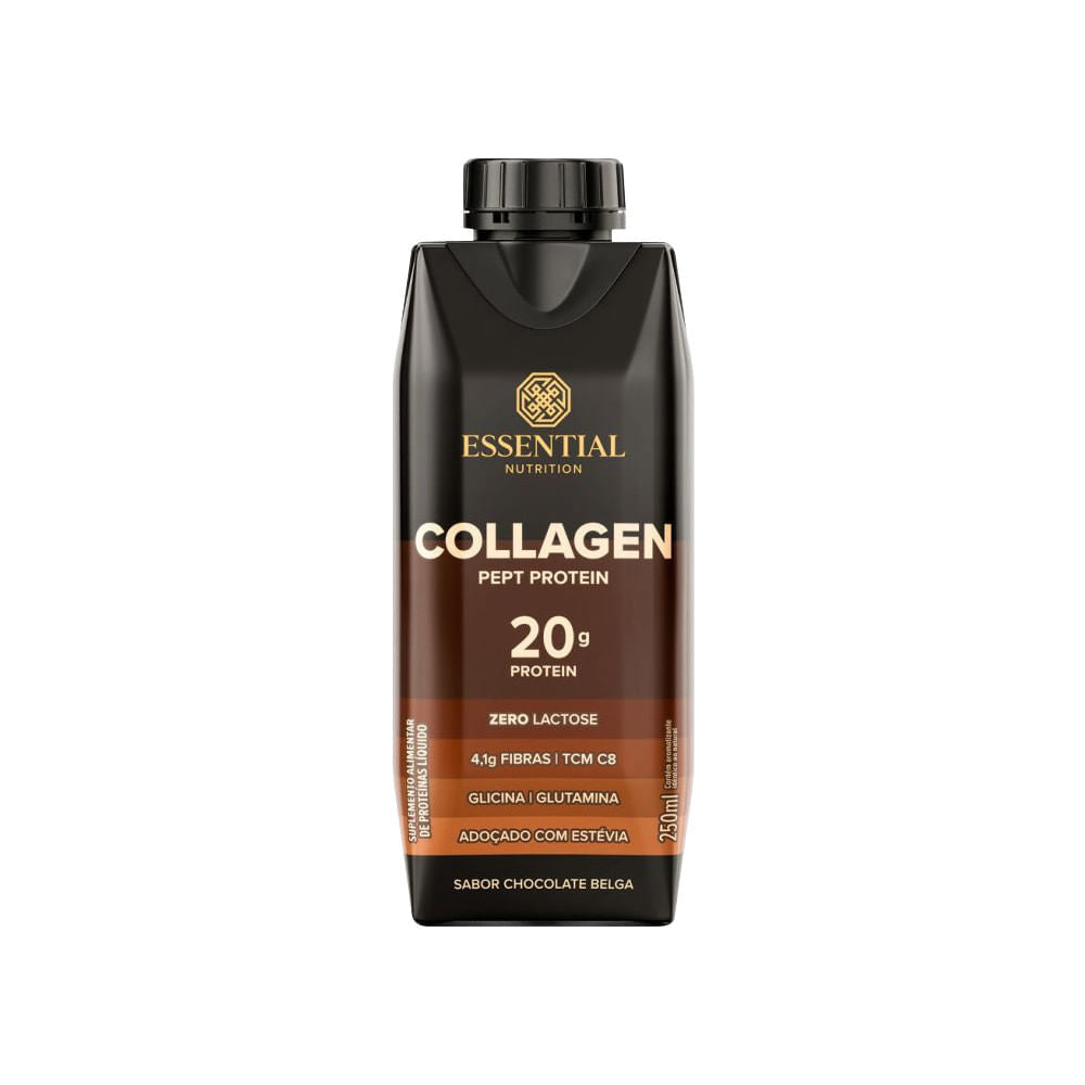 Collagen Pept Protein Chocolate Belga Ready To Drink 250ml Essential Nutrition