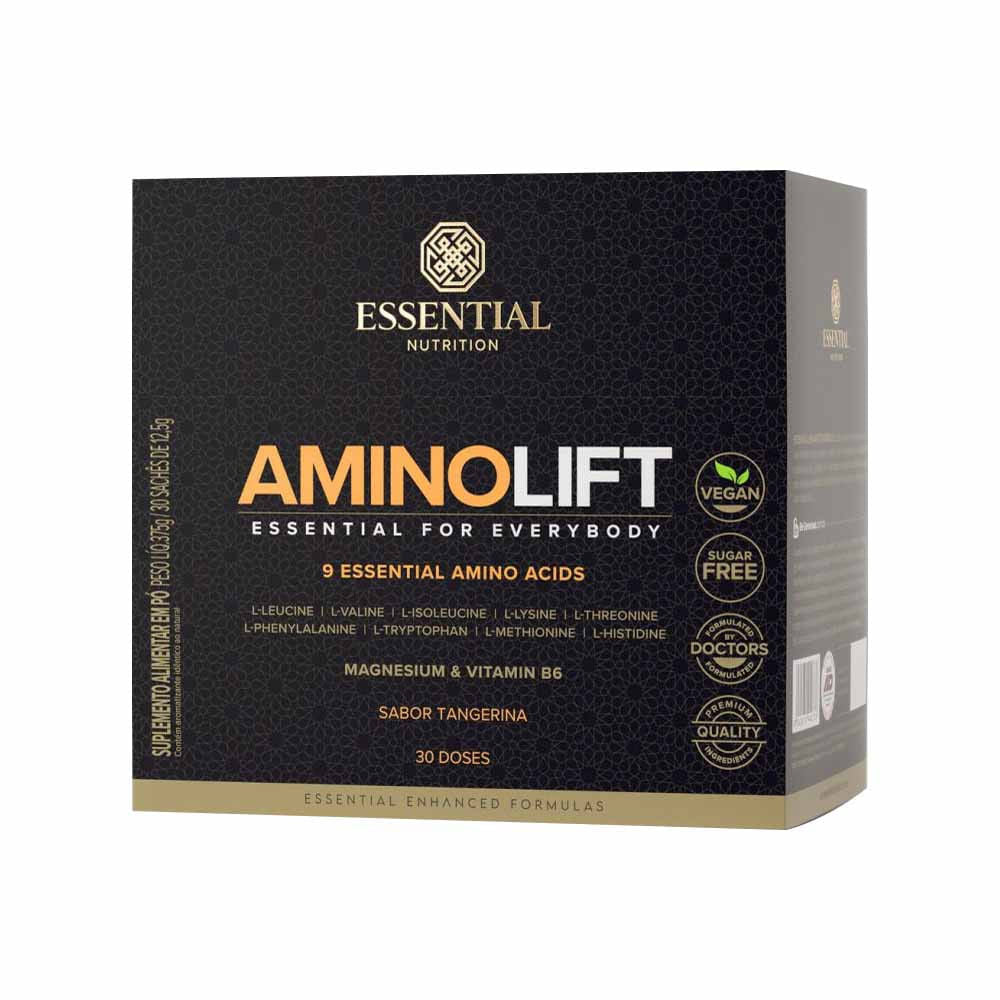Aminolift Tangerina Caixa com 30 Sachês 12,5g (375g) Essential Nutrition