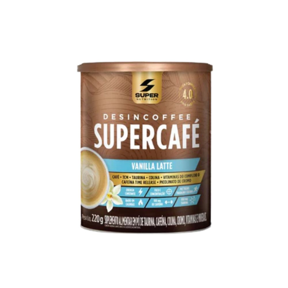 Desincoffee Supercafé Vanilla Latte 220g Super Nutrition
