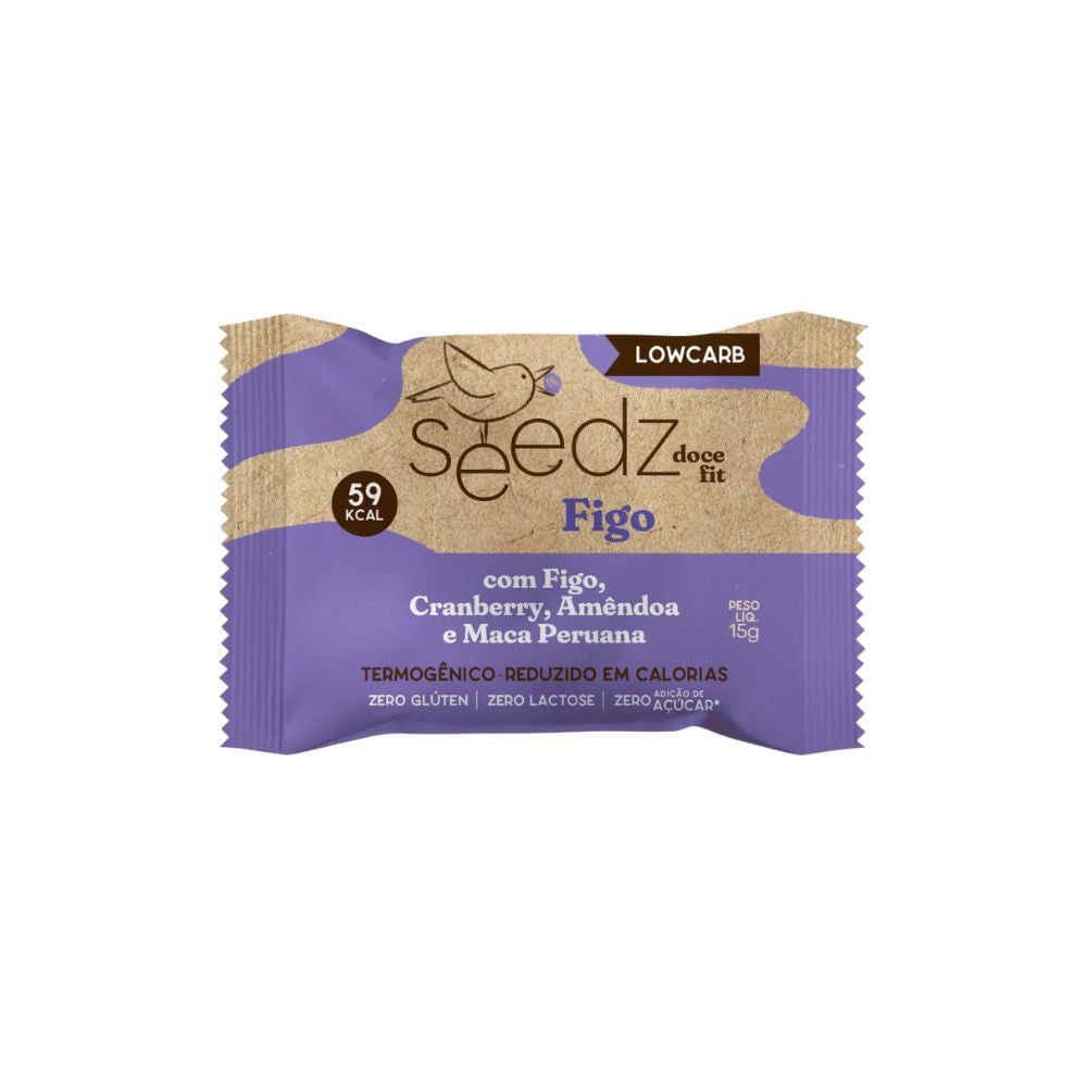 Doce Low Carb de Figo com Cranberry Amêndoa e Maca Peruana 15g Seedz