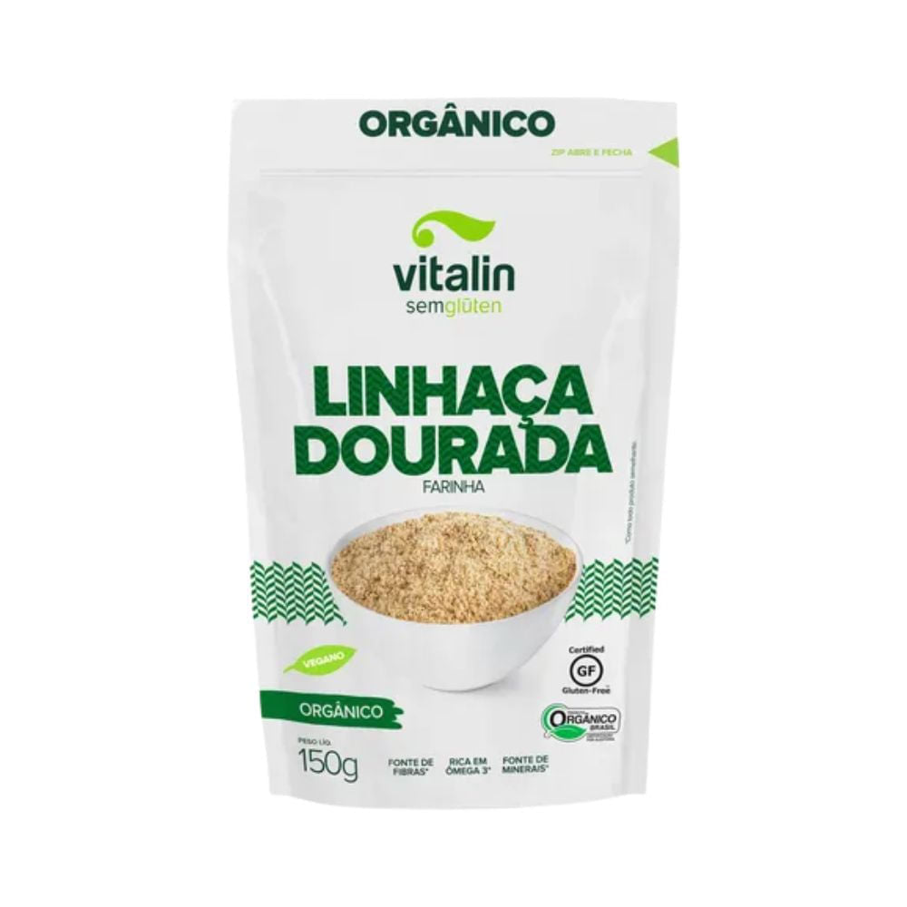 Farinha de Linhaca Dourada Organica 150g Vitalin