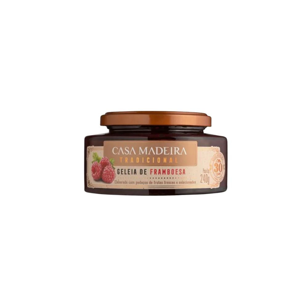 Geleia Tradicional de Framboesa 240g Casa Madeira