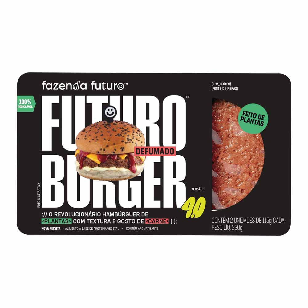 Hambúrguer Defumado Vegano 2030 230g Fazenda Futuro