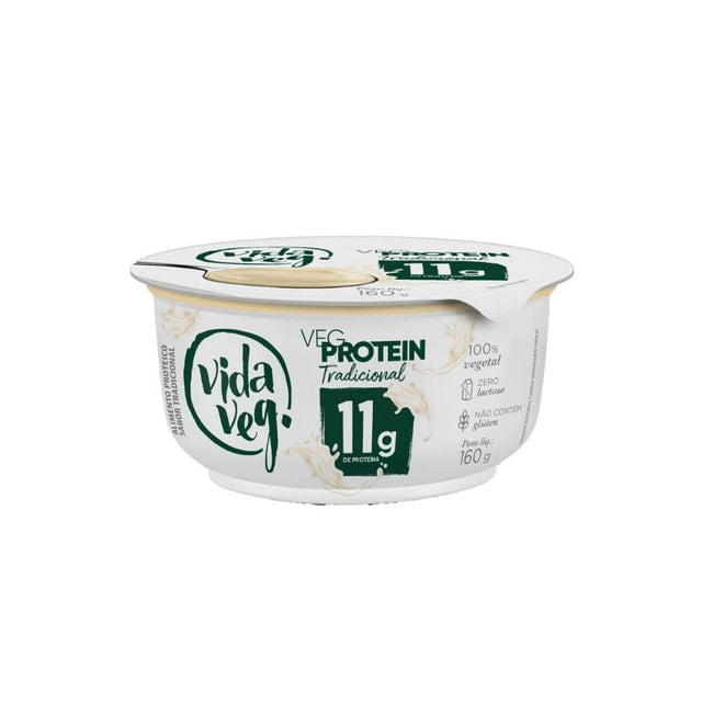 Pote-de-Iogurte-Veg-Protein-Tradicional-da-marca-Vida-Veg-com-destaque-para-11g-de-proteina-e-selo-100--vegetal.