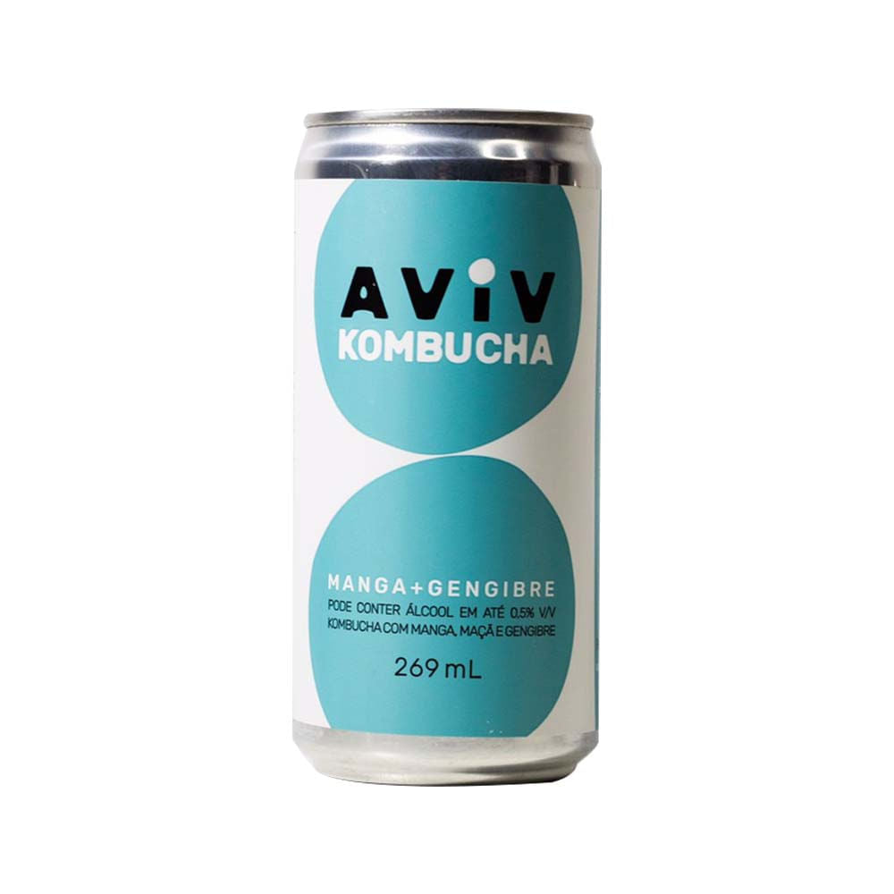 Kombucha Manga e Gengibre 269ml Aviv