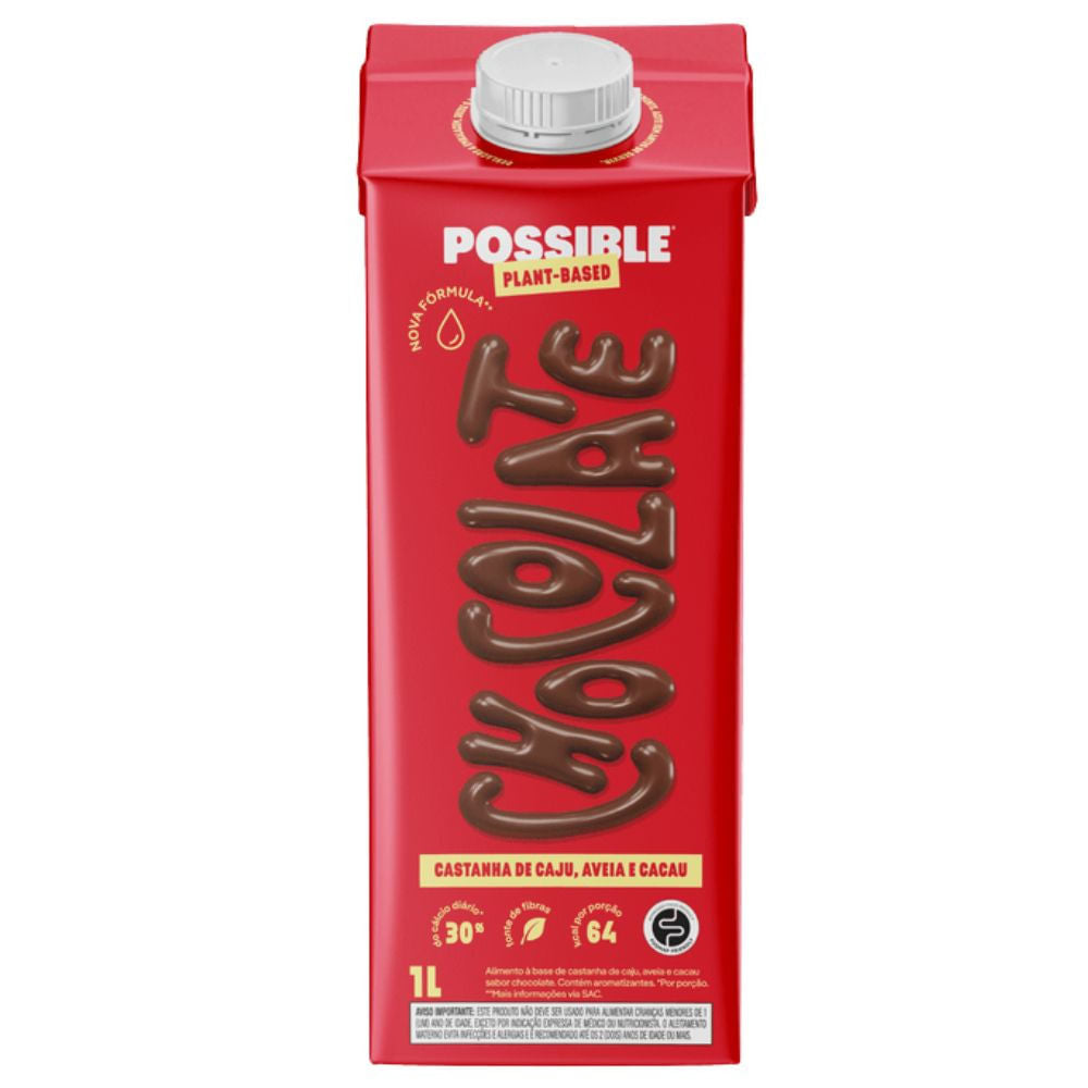 Leite Vegetal Sabor Chocolate 1L Possible