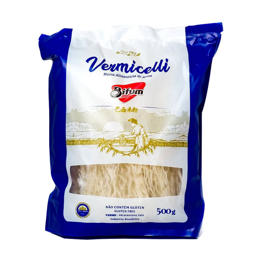 Macarrão de Arroz Bifum Vermicelli 500g Bifum Brasil