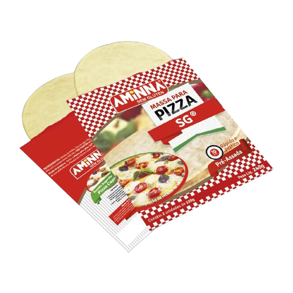 Massa Pizza Pré Assada Sem Glúten 240g Aminna