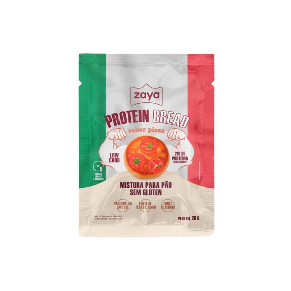 Mistura Para Pão Low Carb Proteico Sabor Pizza 28g Zaya