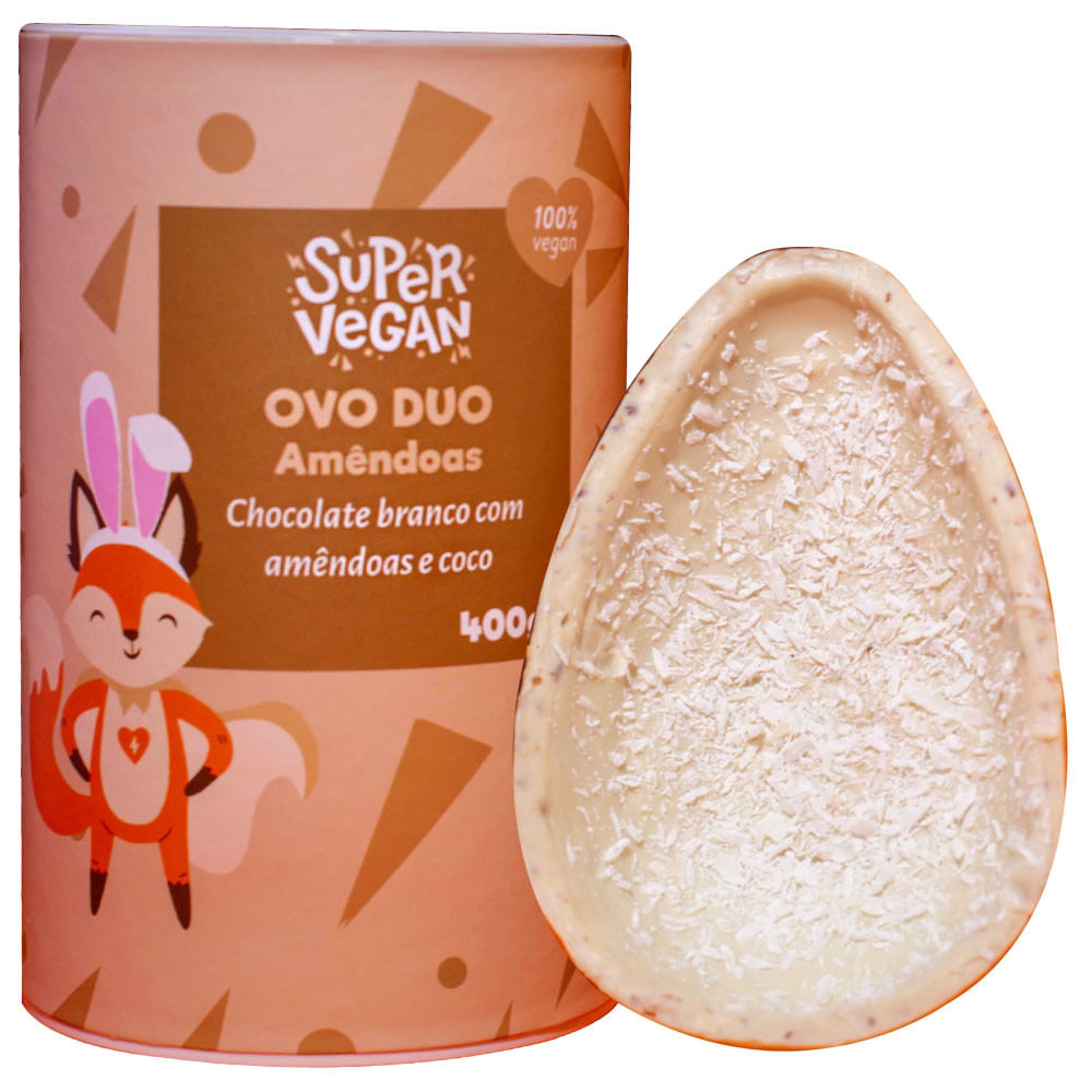 Ovo de Páscoa Vegano Duo Amêndoas 400g Super Vegan