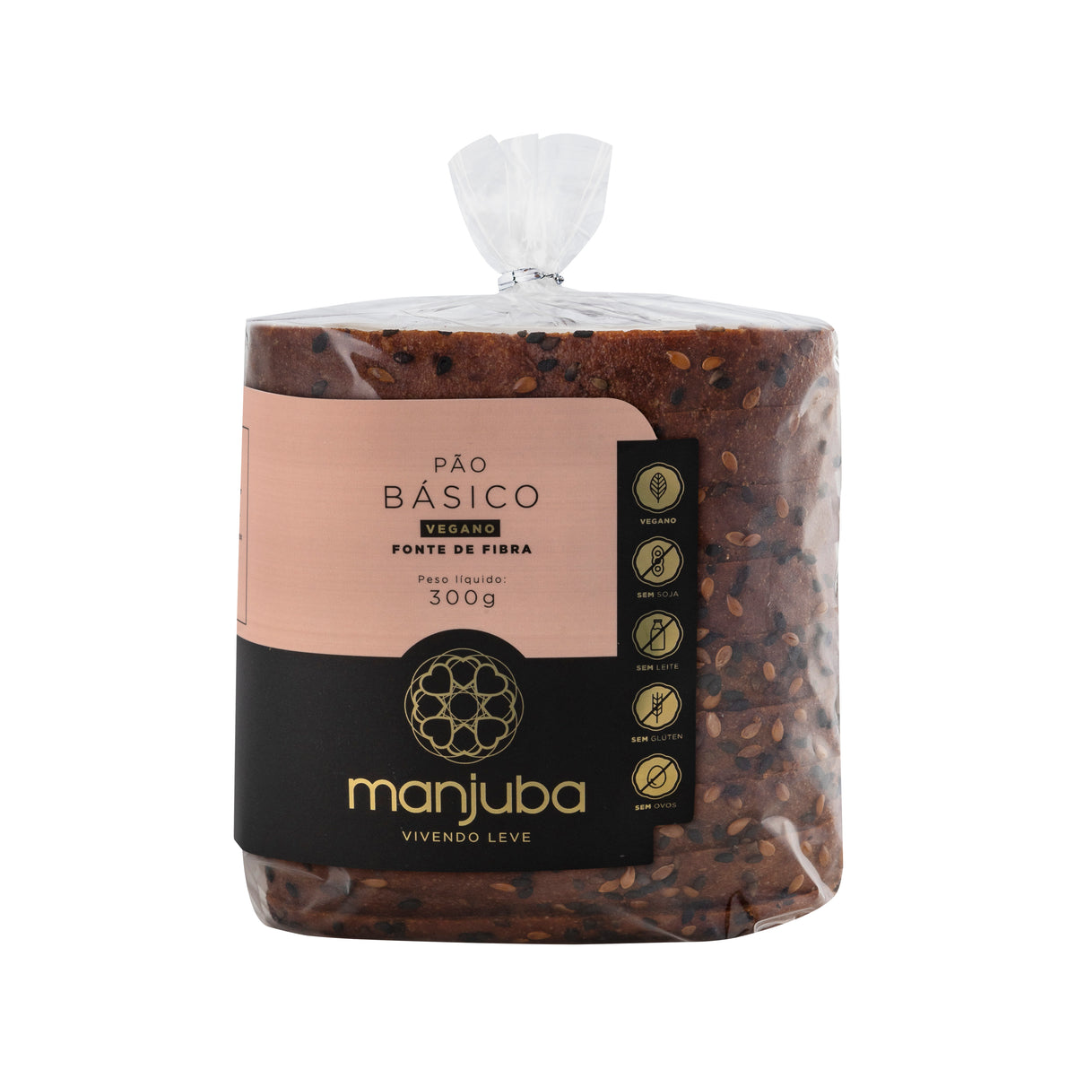 Pão Básico Vegano Sem Soja, Lactose, Glúten e Ovos 300g Manjuba