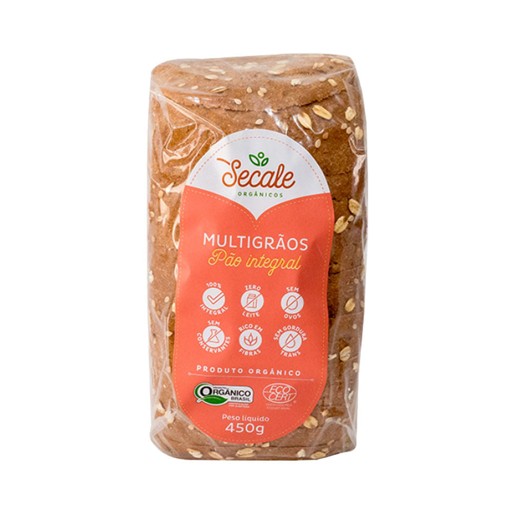 Pão Orgânico Integral Multigrãos 450g Secale Orgânicos