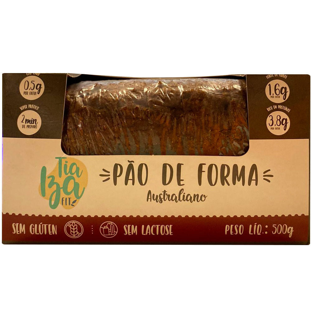 Pão de Forma Low Carb Australiano 500g Tia Iza