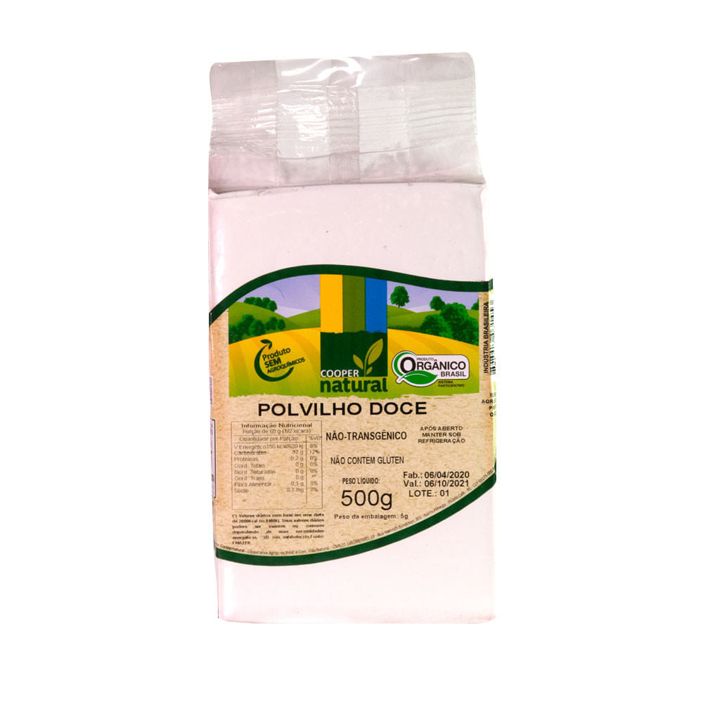 Polvilho Doce Orgânico 500g Coopernatural