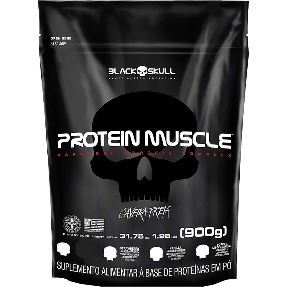 Protein Muscle Caramelo 900g Black Skull