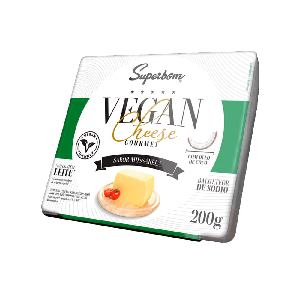 Queijo Mussarela Gourmet Vegano 200g Superbom