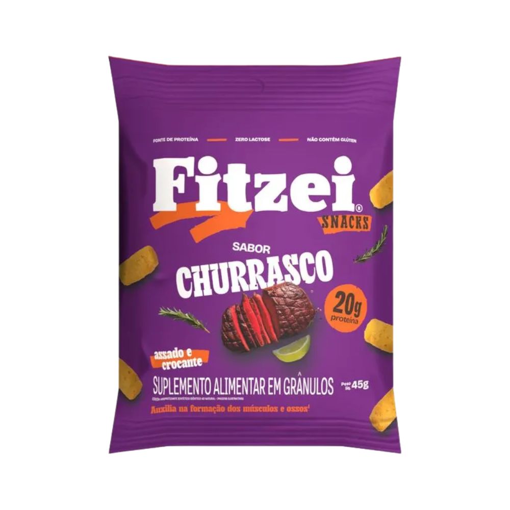 Snack Proteico Sabor Churrasco 40g Fitzei