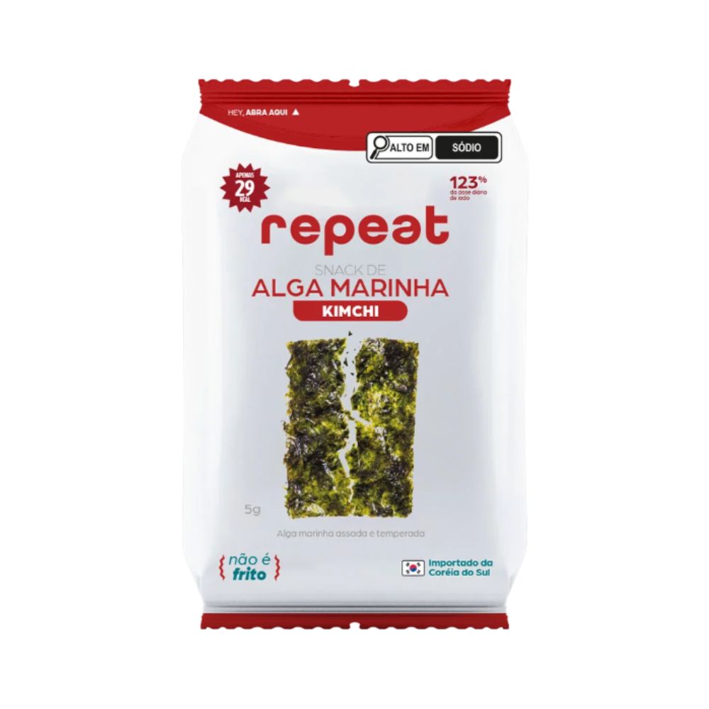 Snack de Alga Marinha Kimchi 5g Repeat