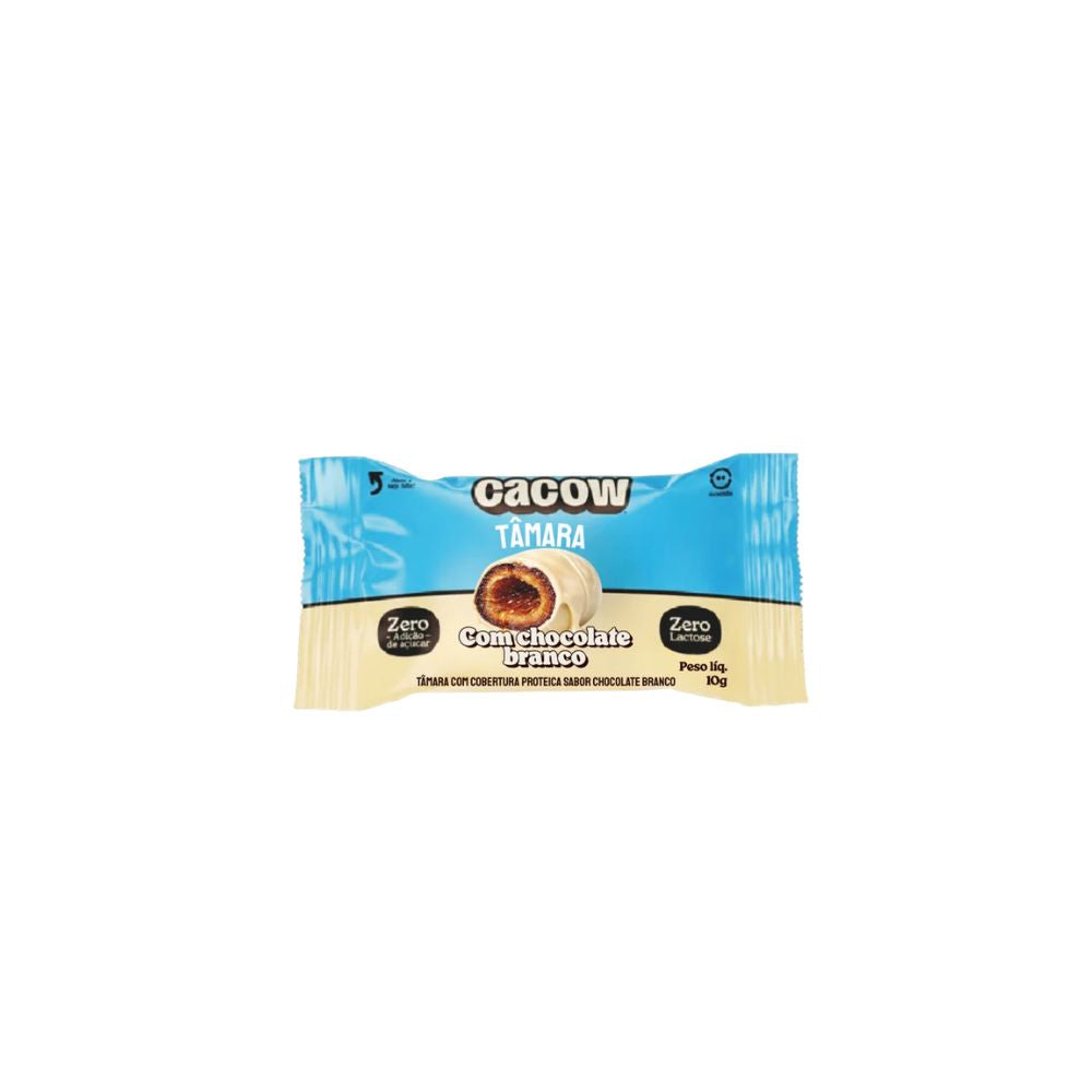Tâmara com Chocolate Branco 10g Cacow