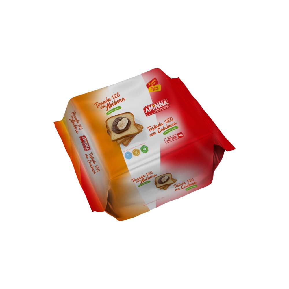Torrada Sem Glúten Veg com Abóbora 90g Aminna