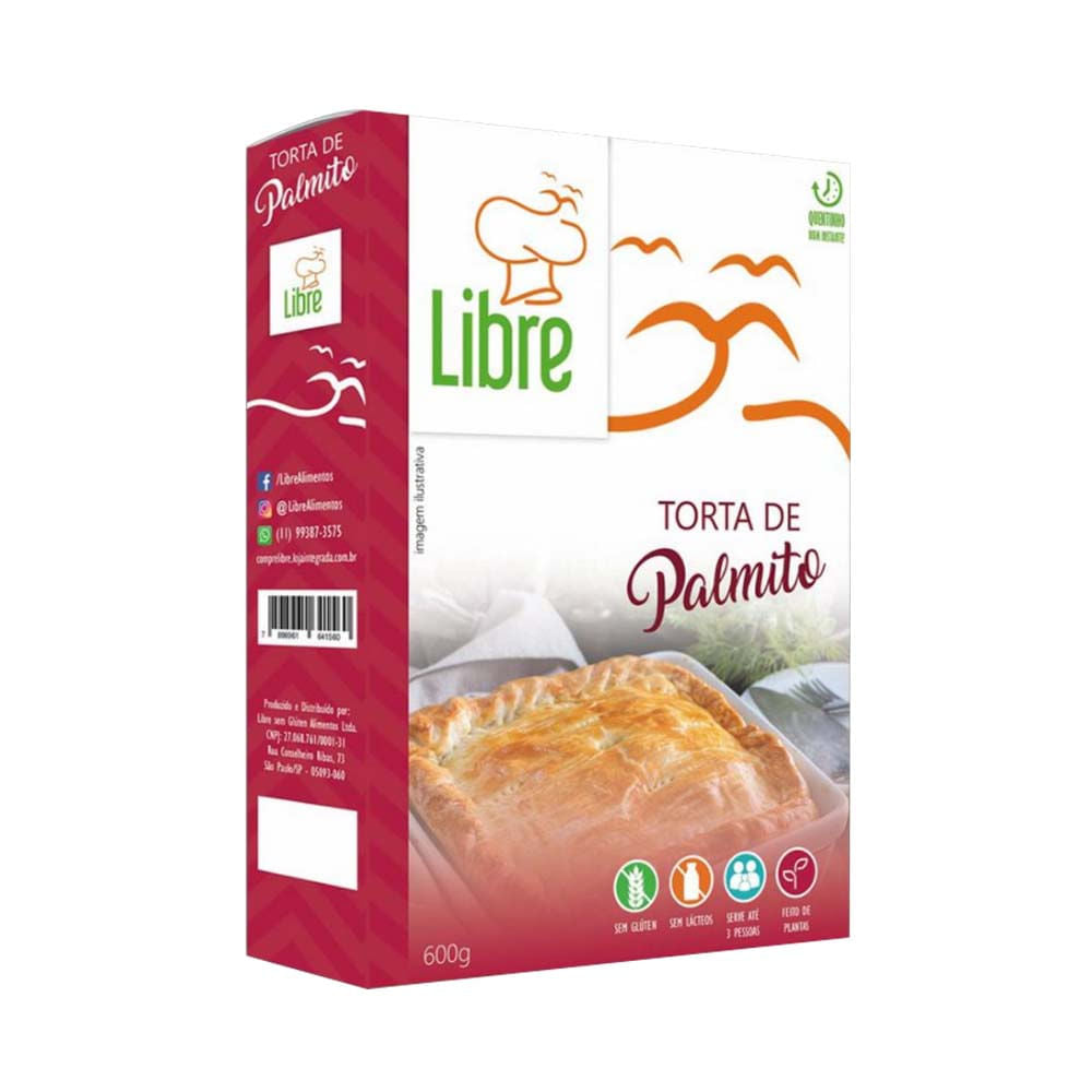 Torta de Palmito Sem Glúten 600g Libre