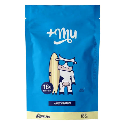 Whey Concentrado Baunilha Refil 900g +Mu