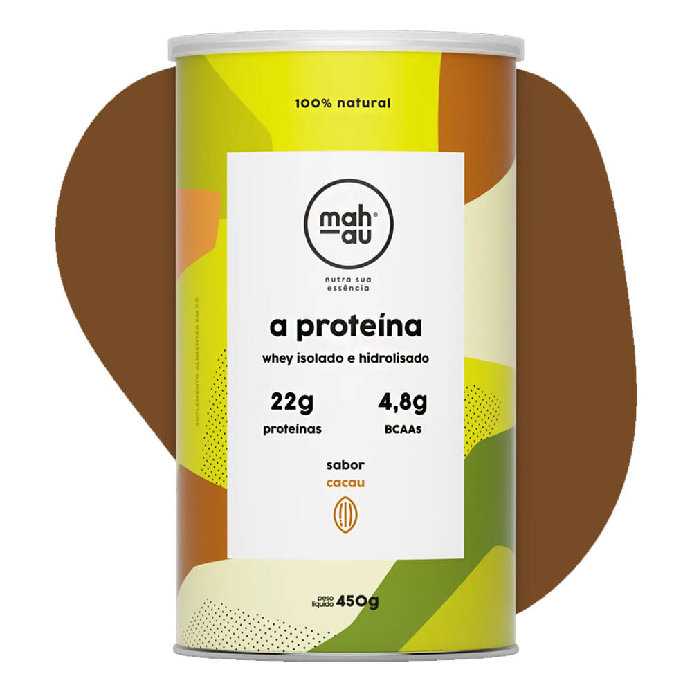 Whey Protein Isolado e Hidrolisado sabor Cacau 450g Mahau