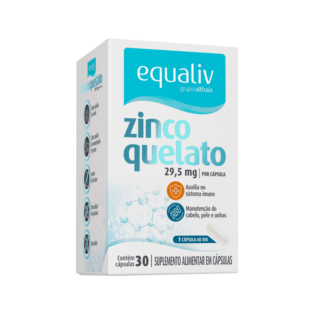 Zinco Quelato 30 Cápsulas Equaliv