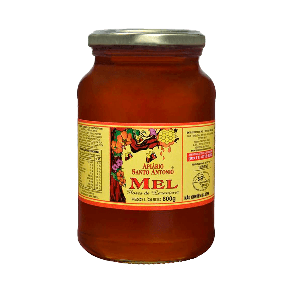 Mel Flores de Laranjeira 800g Apiário Santo Antonio