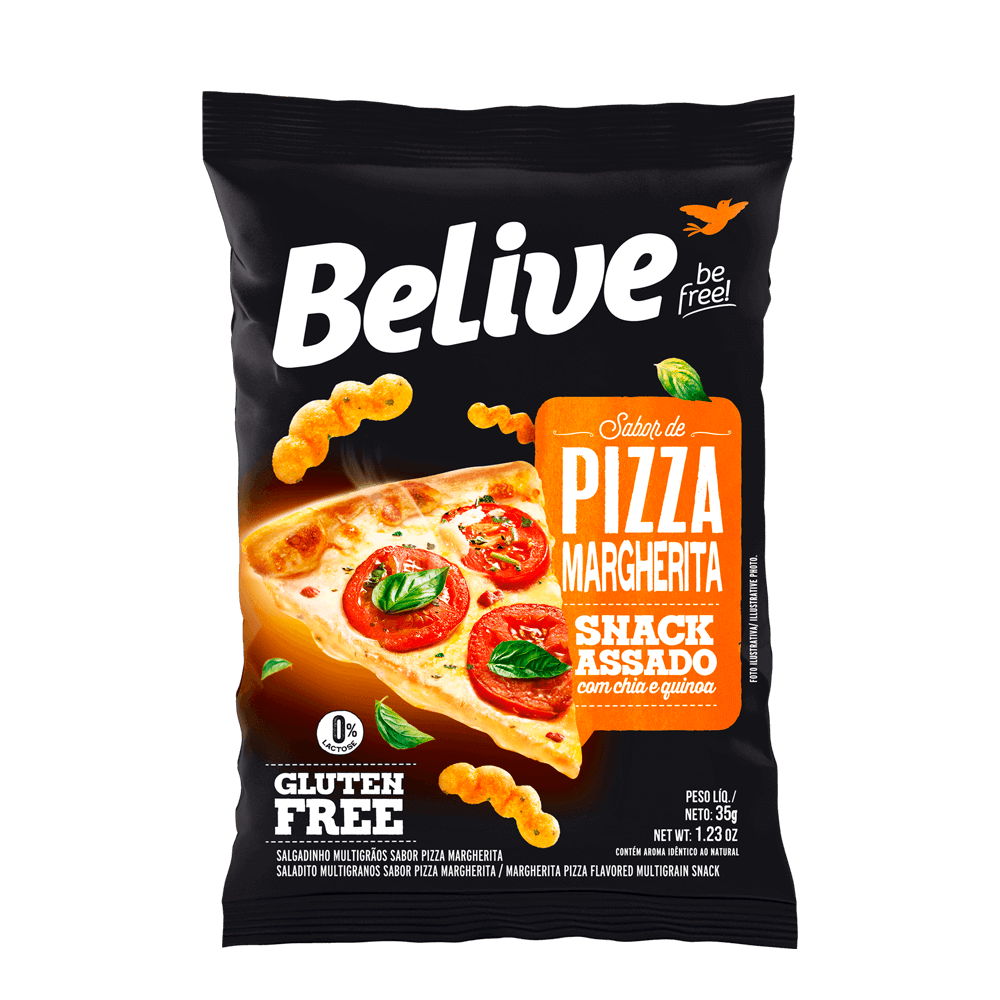 Snack Sem Glúten Pizza Margherita 35g Belive