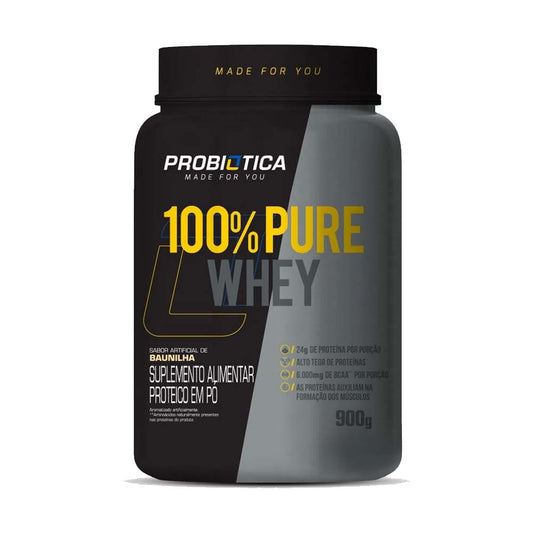 100% Pure Whey Baunilha 900g Probiótica