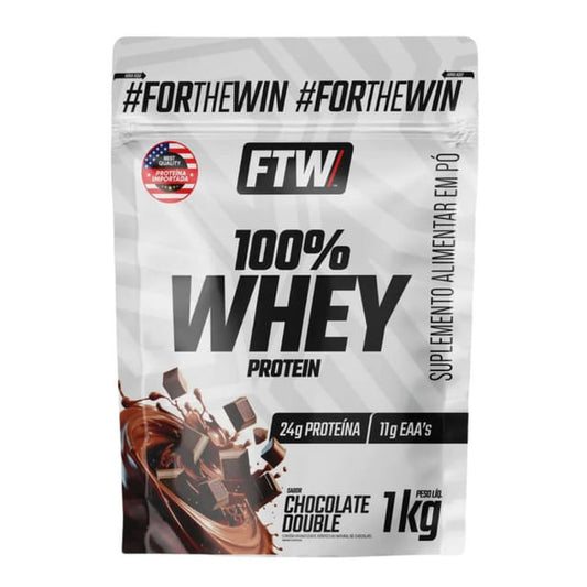 100% Whey Concentrado Chocolate Double 1Kg FTW