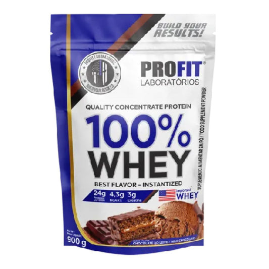 100% Whey Protein Concentrado Chocolate ao Leite 900g Profit Labs