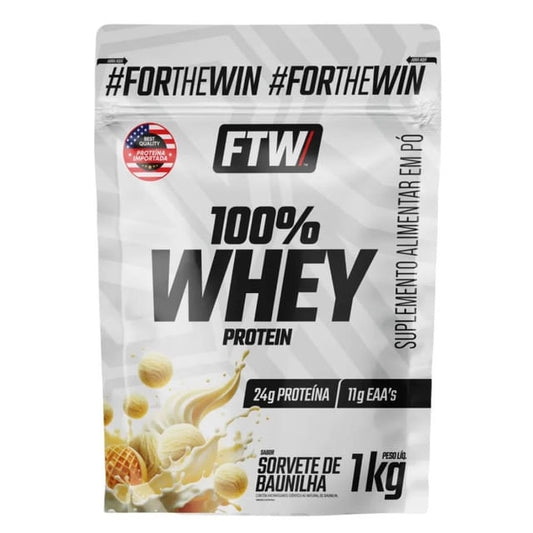 100% Whey Protein Concentrado Sorvete de Baunilha 1Kg FTW