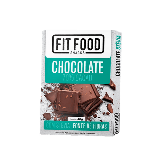 Chocolate 70% Stévia 40g Fit Food