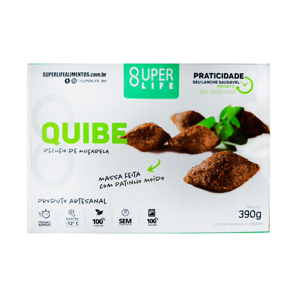 Quibe de Patinho com Muçarela 390g  Super Life