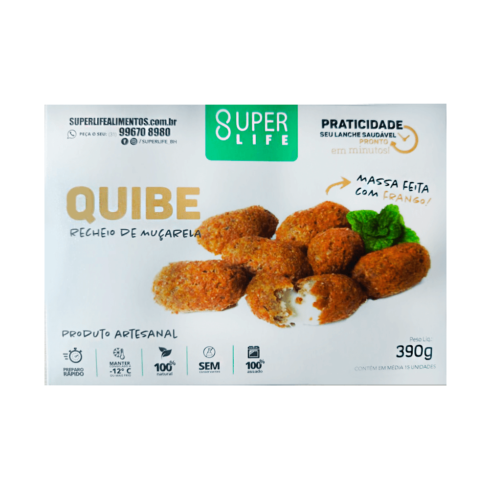 Quibe de Frango com Muçarela 390g  Super Life