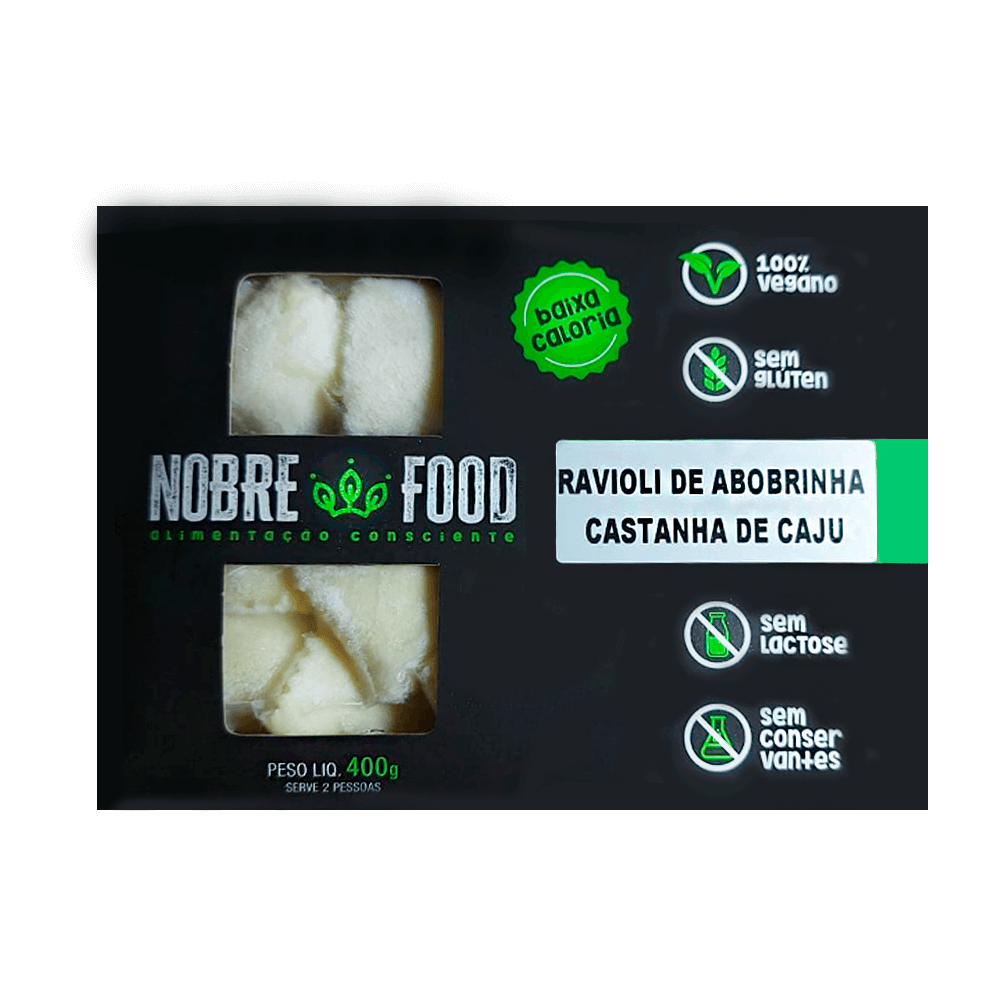 Ravioli de Abobrinha e Castanha de Caju 400g  Nobre Food