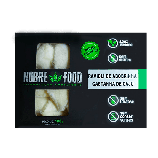 Ravioli de Abobrinha e Castanha de Caju 400g  Nobre Food