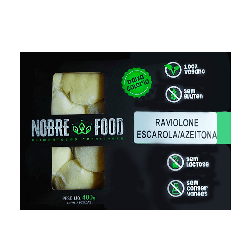 Raviolone Escarola Azeitona 400g  Nobre Food
