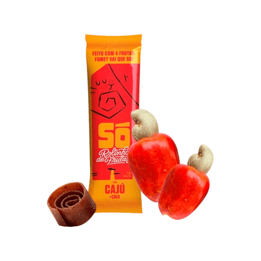 Rolinho de Frutas com Cajú e Chia 20g Só Snacks