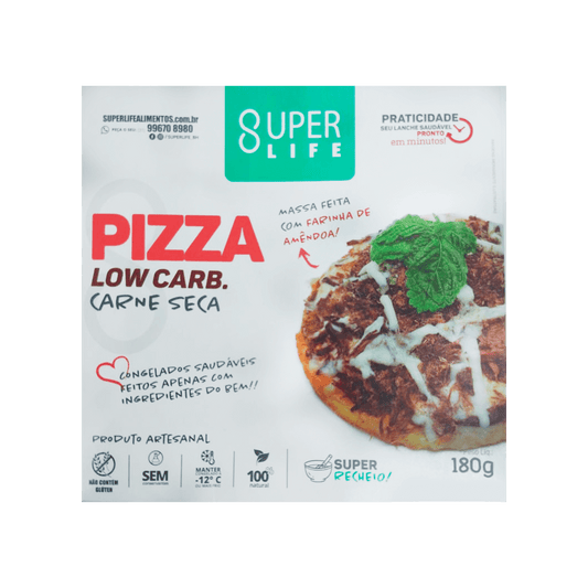 Pizza Low Carb de Carne Seca 180g  Super Life