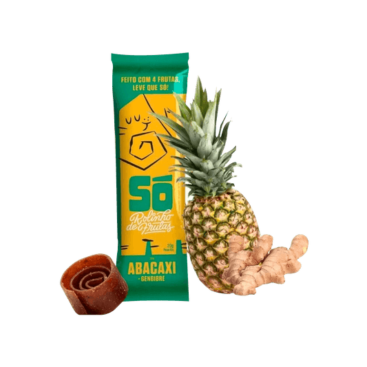 Rolinho de Fruta com Abacaxi e Gengibre 20g Só Snacks