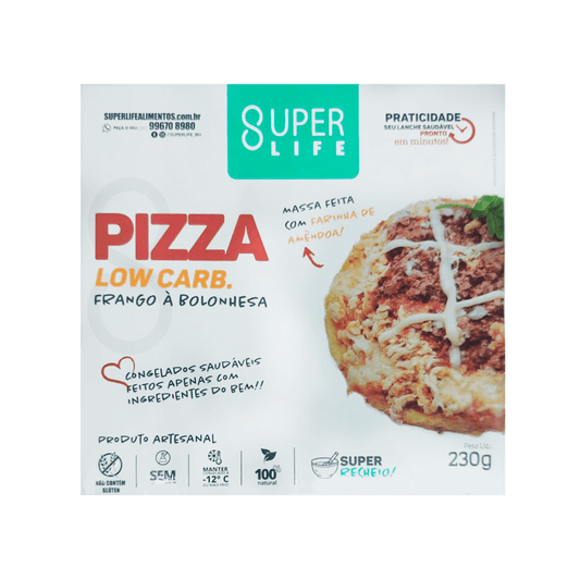 Pizza Low Carb de Frango à Bolonhesa 230g  Super Life